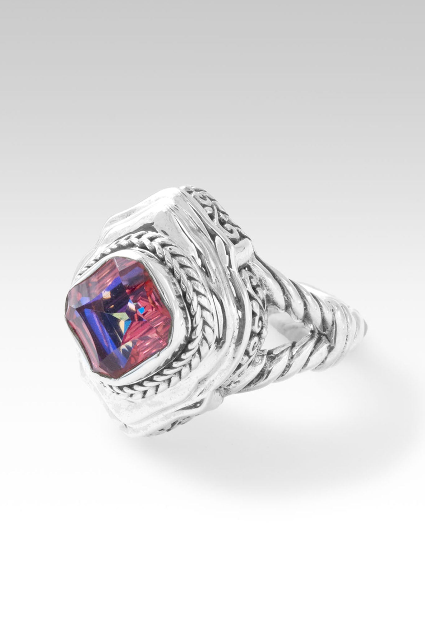 Hope Alive Ring™ - Summer Peach™ Mystic Quartz Jewelry for Women | Elegant Crystal Healing Ring for Meditation, Yoga & Spiritual Gifts