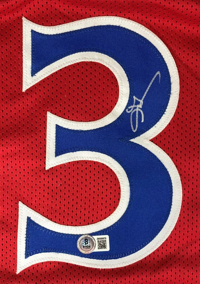 Authentic Allen Iverson Philadelphia 76ers Signed Red Basketball Jersey - NBA Memorabilia, Collectible Sports Gift for Fans & Basketball Enthusiasts - Perfect for Display, Man Cave Decor, or Special Occasion Gift