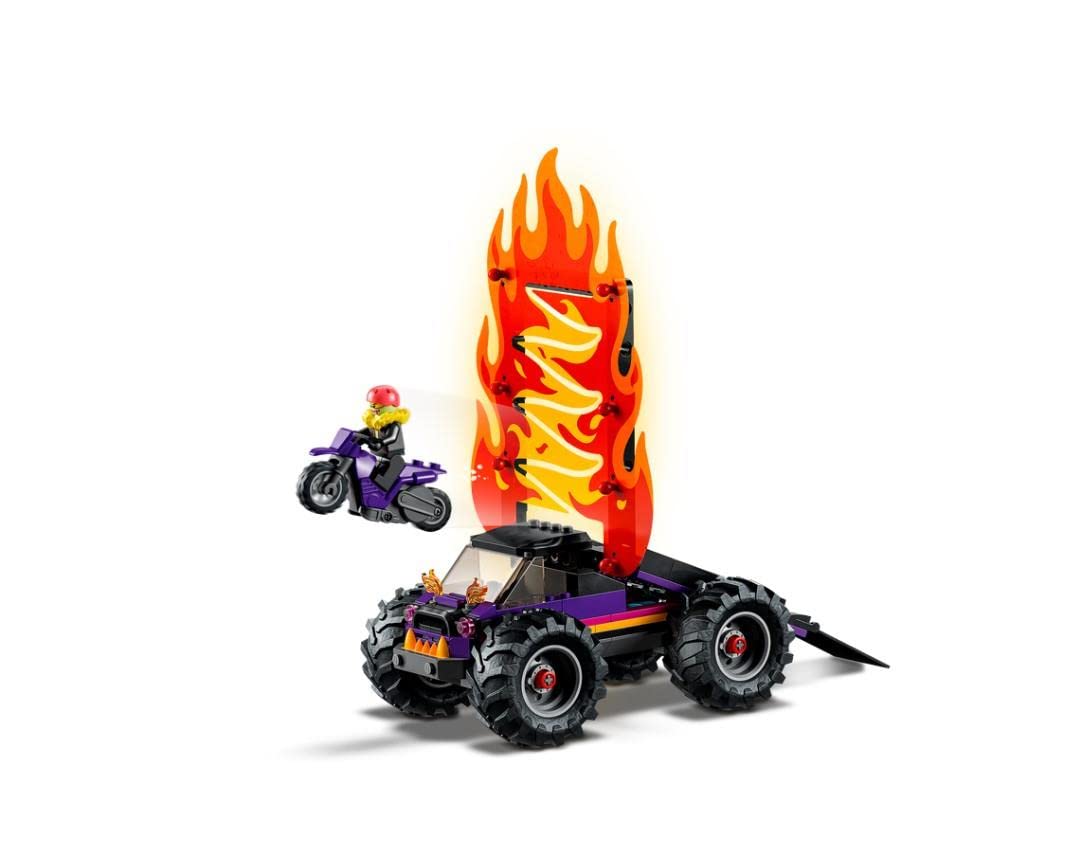 LEGO 60339 City Stuntz Stunt Arena with Double Loop - Monster Truck Toy with Ramp & Stuntman Minifigures - Building Set for Kids Ages 7+ - Perfect for Creative Play & Stunt Show Adventures