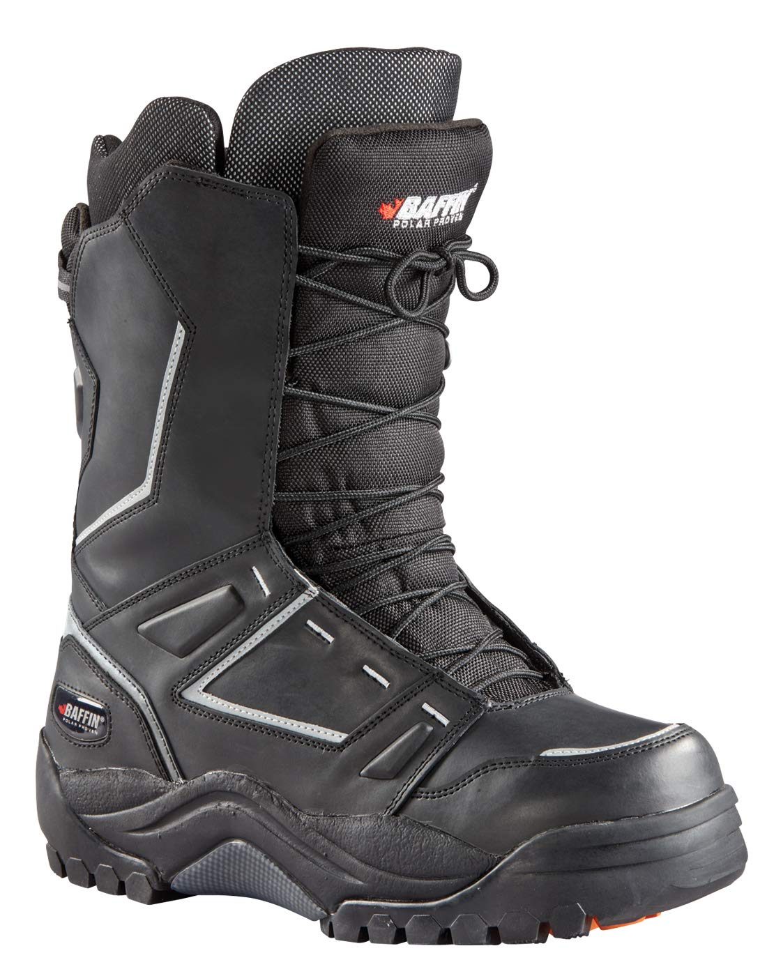 Baffin Men's Powder Boot - Waterproof Winter Snow Boots for Hiking & Outdoor Activities | Black/Silver | Cold Weather Footwear for Men