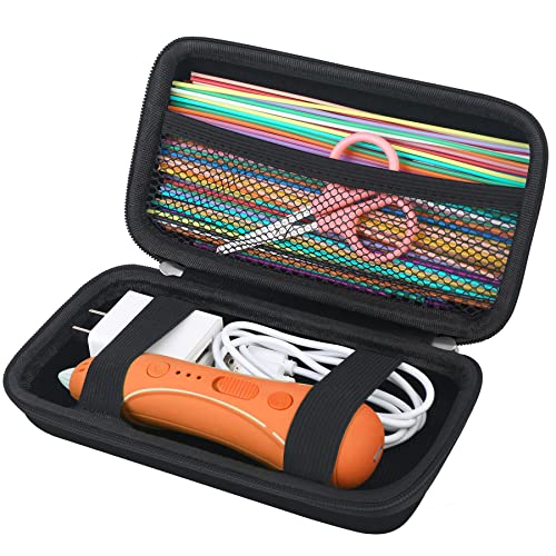 BOVKE Durable Hard Carrying Case for 3Doodler Start+ Essentials 3D Printing Pen Set - Protective Storage Organizer for Kids' 3D Pens, Plastic Strands & USB Charger (Box Only) - Perfect for Travel, School & Home Use