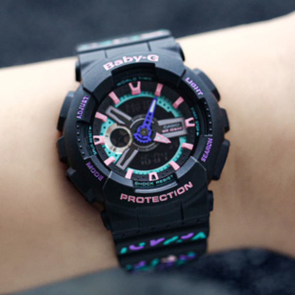 CASIO BABY-G BA-110TH-1ADR Women's Digital Sport Watch - Stylish & Durable for Outdoor Activities, Running, and Fitness Tracking