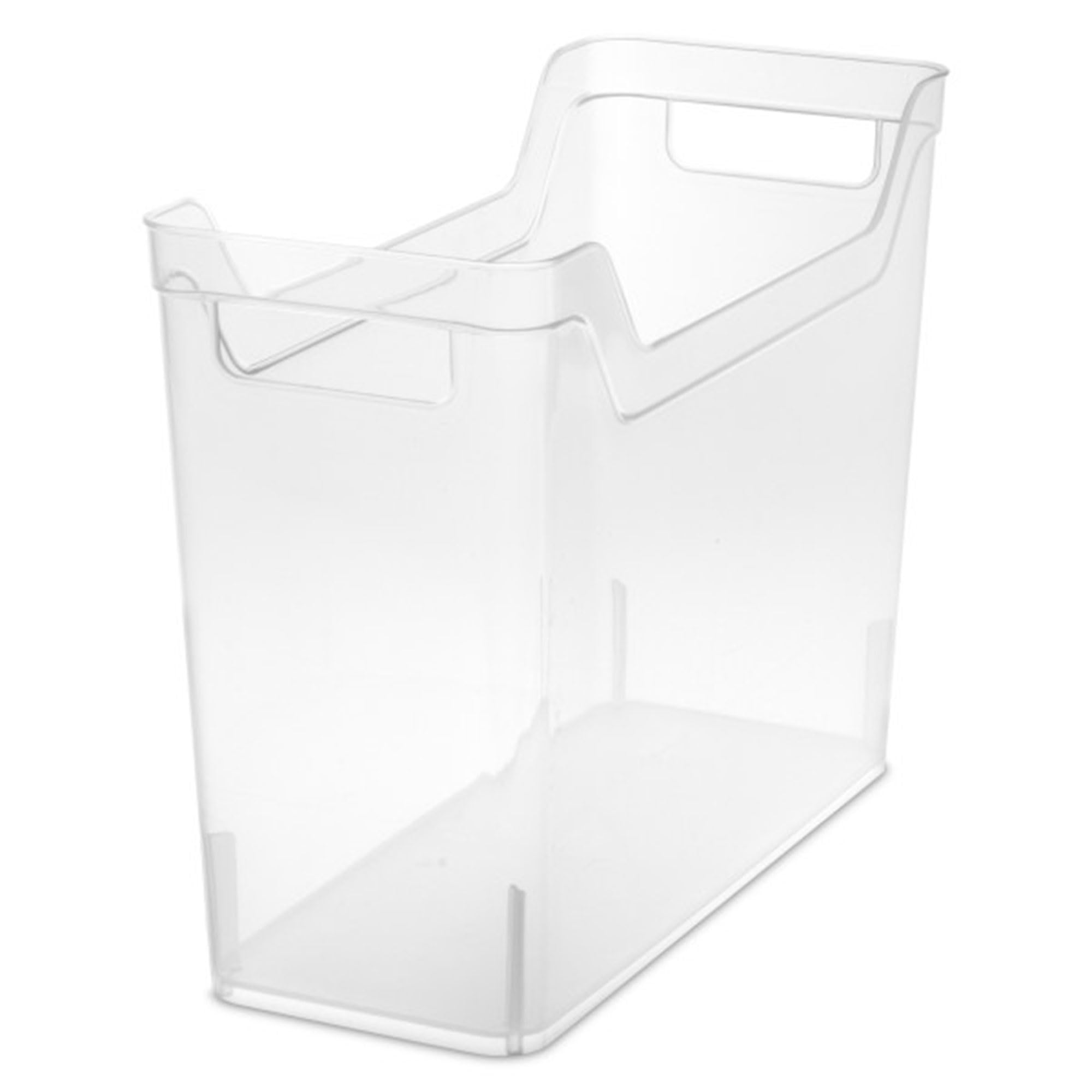 Sterilite Narrow Shelf Bin Organizing Plastic Container - 18 Pack Clear Storage Bins with Handles for Home, Kitchen, Office Organization | Perfect for Pantry Shelving, Closet Storage & Underbed Organization