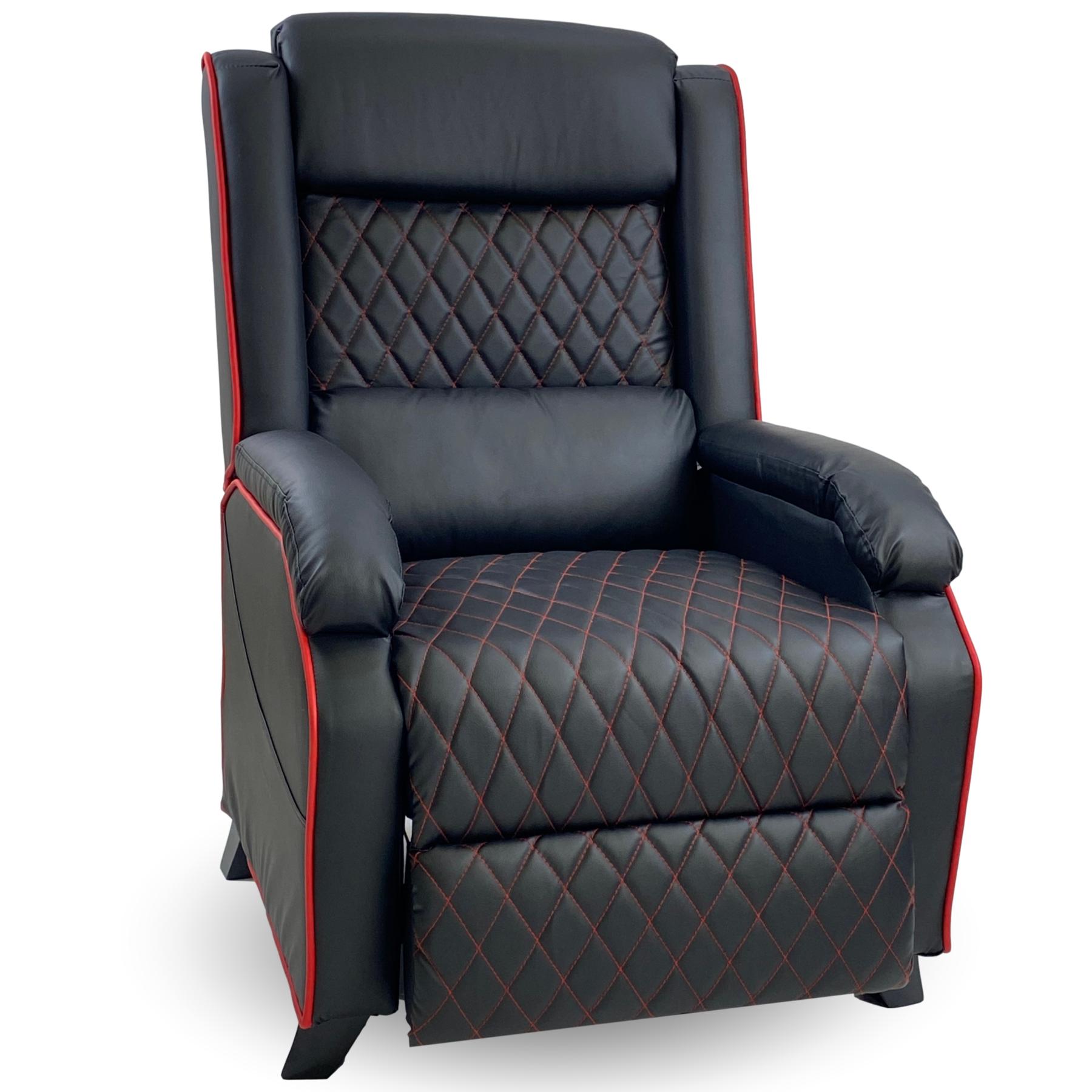 Premium 8906 Gaming Recliner Chair - Ergonomic Black Leather Video Game Chair for PC & Console Gaming - Perfect for Home Theater, Living Room, and Esports Setup
