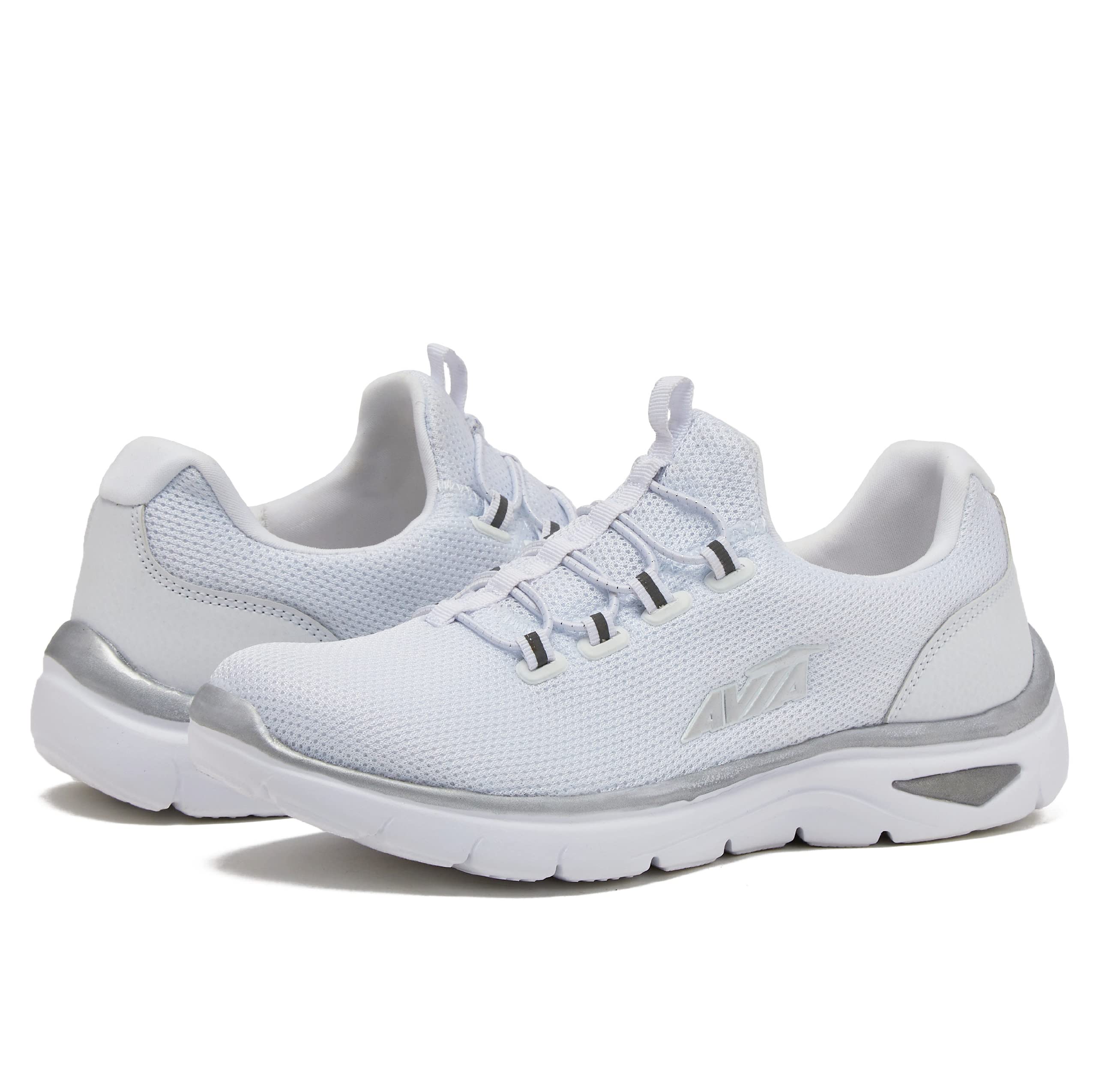 Avia Junction Women's Slip-On Sneakers - Comfortable & Breathable Memory Foam Shoes for Women | Casual Walking, Travel & Everyday Wear