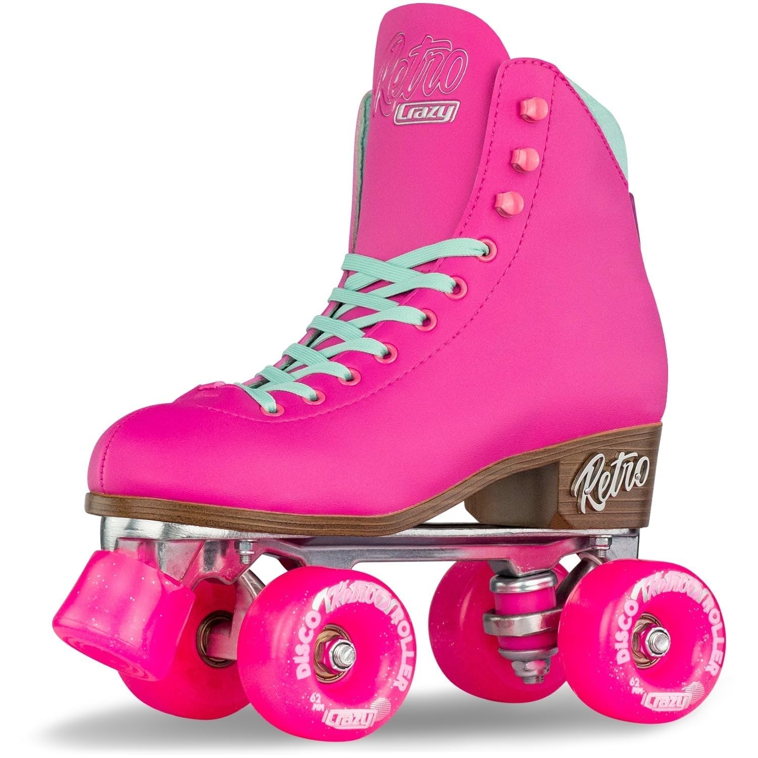 Crazy Skates Retro Roller Skates - Adjustable & Fixed Size Quad Skates for Men, Women & Kids | Classic 80s Style Roller Skates for Indoor & Outdoor Rink, Roller Disco & Fitness
