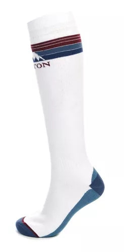 Burton Thermal Underhill White Socks - Warm & Comfortable Winter Socks for Skiing, Snowboarding & Outdoor Activities