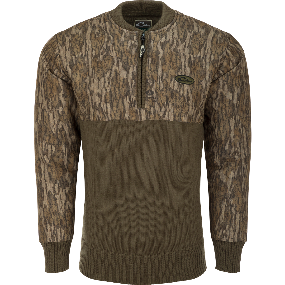 Camo 1/4 Zip Under Wader Sweater for Men - Warm Fleece Lined Pullover for Hunting & Fishing - Water Resistant Outdoor Performance Top for Cold Weather Activities
