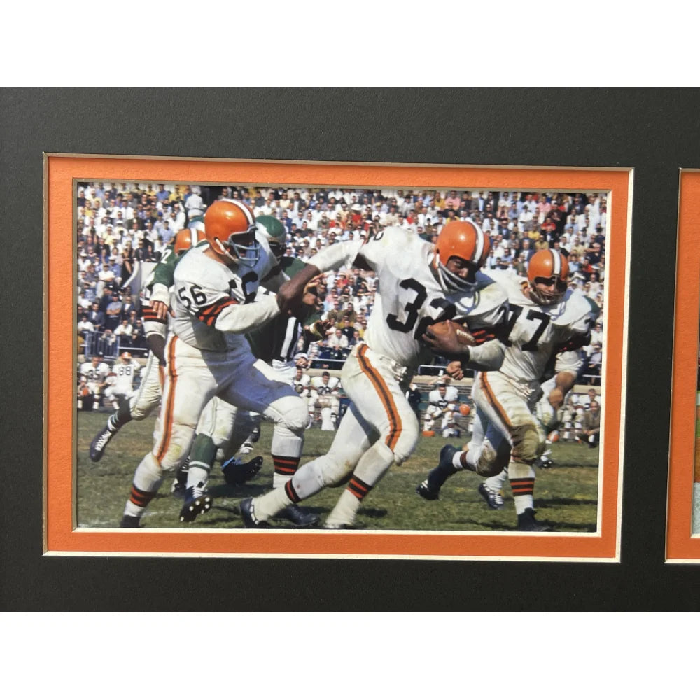Cleveland Browns Fan License Plate Framed Collage Memorabilia - Baker Mayfield & Jim Brown Collectible - Perfect for Man Cave, Sports Bar, or Browns Fan Gift