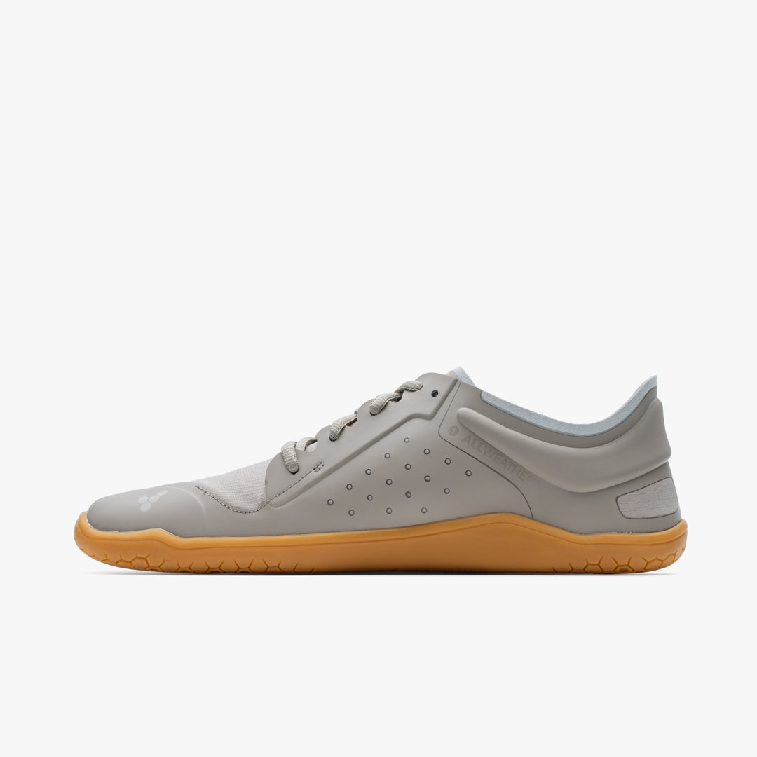 Vivobarefoot Men's Primus Lite IV All Weather Barefoot Shoes - Lightweight & Water-Resistant for Running, Hiking & Everyday Wear - Feather Grey