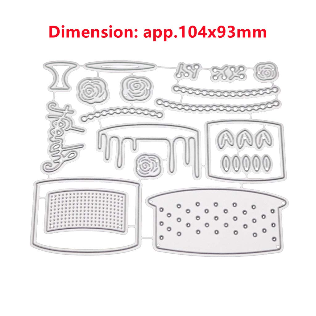 Birthday Cake Metal Die Cuts for Card Making - Scrapbooking Embossing Dies, DIY Album Paper Cards Craft Decoration - Perfect for Handmade Greeting Cards, Wedding Invitations & Scrapbook Projects