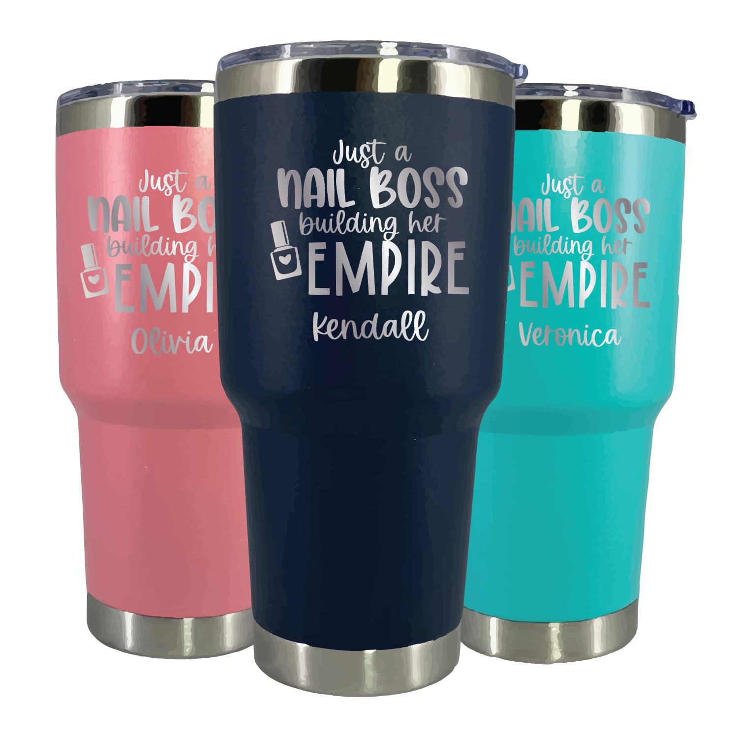 AVITO Personalized Nail Tech Tumbler - 30oz Vacuum Insulated Stainless Steel Cup with Lid - Laser Engraved Custom Design - Perfect Gift for Manicurists & Nail Technicians - Ideal for Salon, Spa, or Home Use
