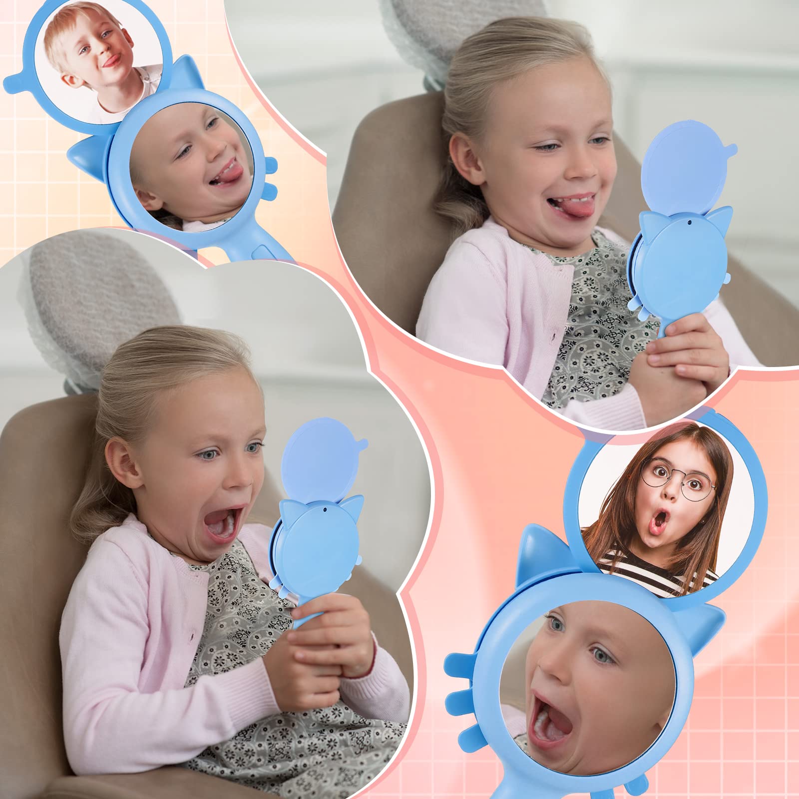 Yaomiao 4 Pack Unbreakable Kids Mirror - Shatterproof Handheld Emotional Learning Tool for Toddlers, Autism Sensory Toys & Anger Management - Perfect for Calm Down Corner, Classroom, Therapy & Social Emotional Development Activities