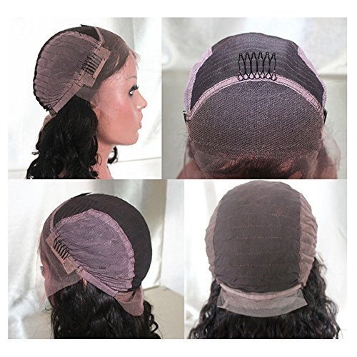 Kinky Curly Lace Front Wigs for Black Women - Glueless 100% Brazilian Remy Human Hair Wig with Baby Hair | 130% Density | 24 Inch Jet Black (#1) | Perfect for Daily Wear, Parties & Special Occasions