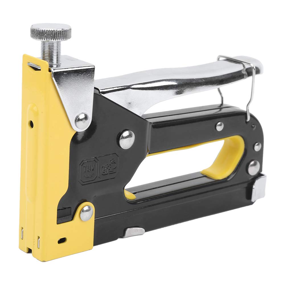 Heavy Duty 3-in-1 Cordless Staple Gun with 600 Nails Capacity - Manual Brad Nailer for U-Shaped, T-Shaped & Door-Shaped Staples - Perfect for Upholstery, Carpentry, Furniture DIY & Home Decoration Projects