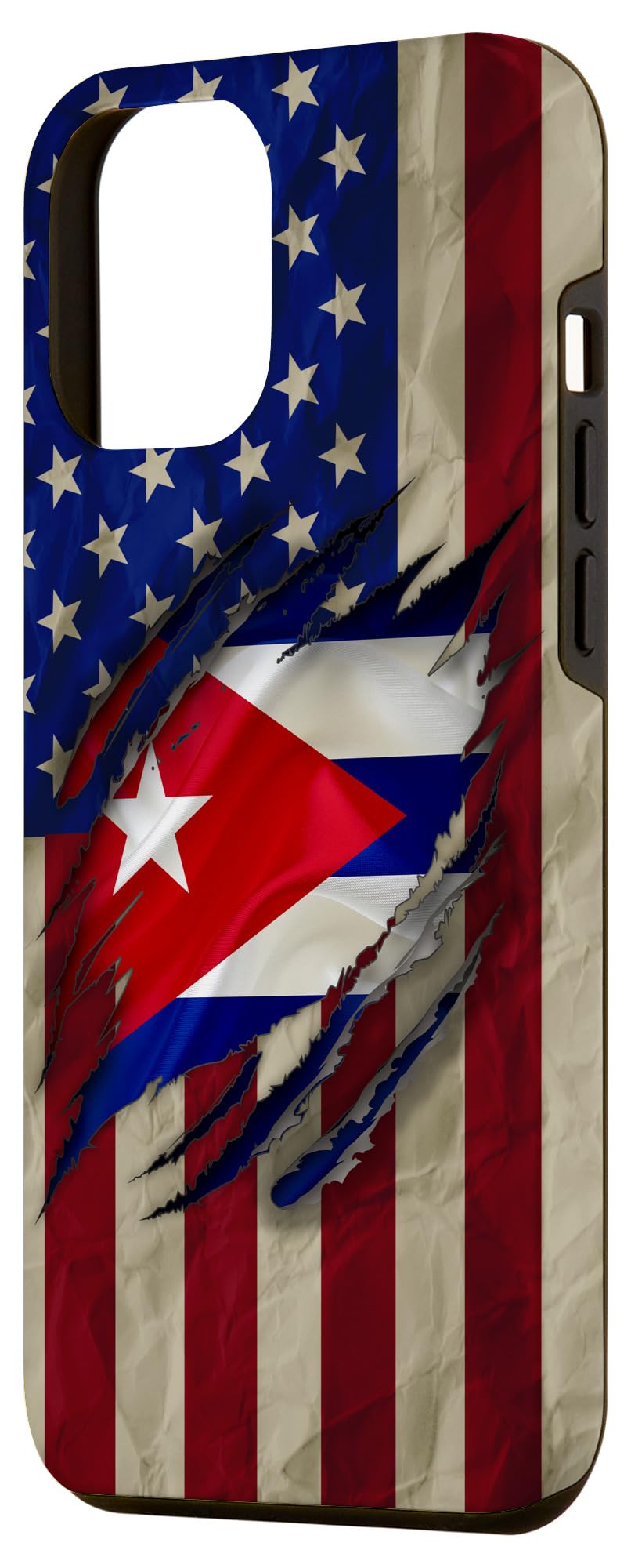 iPhone 12 Pro Max Case - Vintage American Cuban Roots Design with Patriotic Flag - Protective Phone Cover for iPhone 12 Pro Max - Perfect for Everyday Use, Travel & Patriotic Events