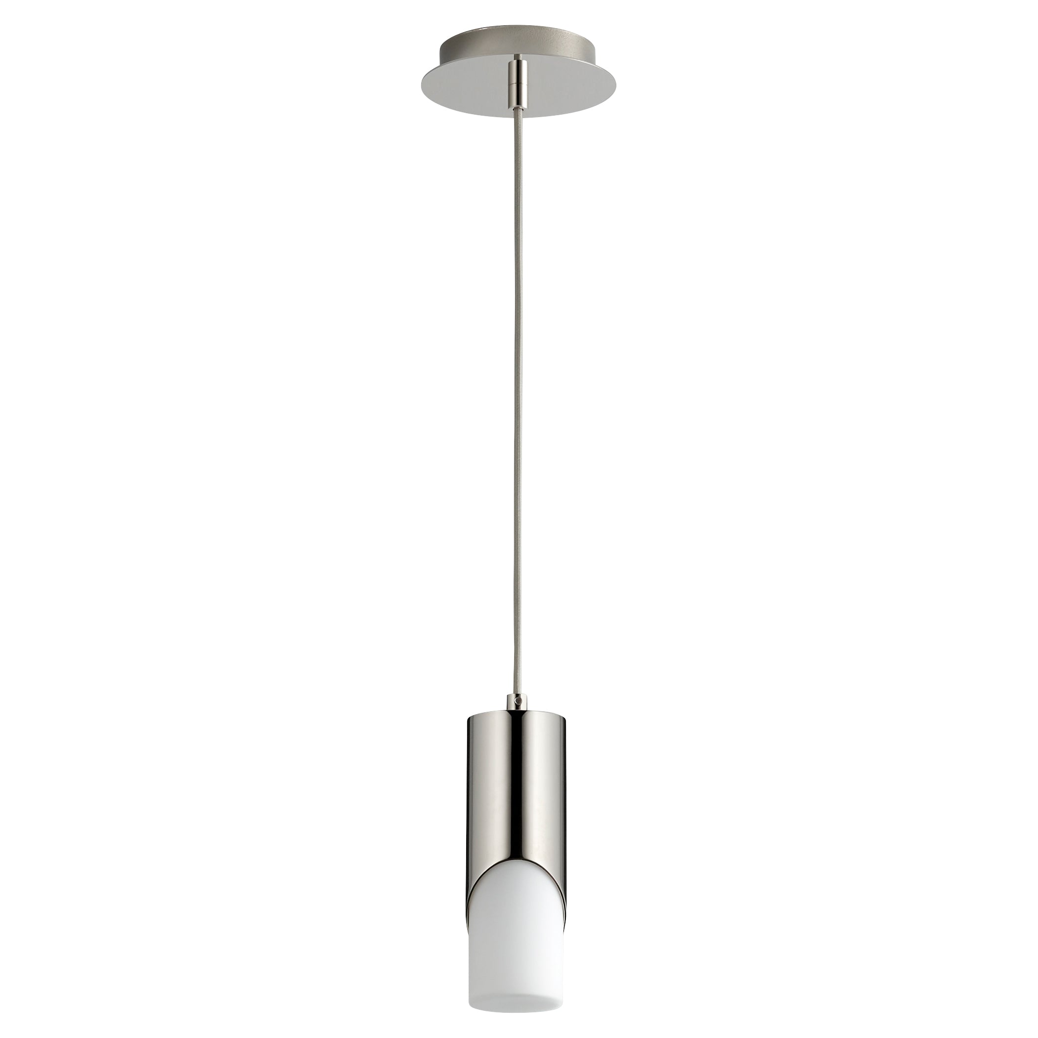 Oxygen Ellipse 3 667 120 Pendant Light Fixture in Polished Nickel Finish - Modern Ceiling Lighting for Living Room, Bedroom & Dining Area