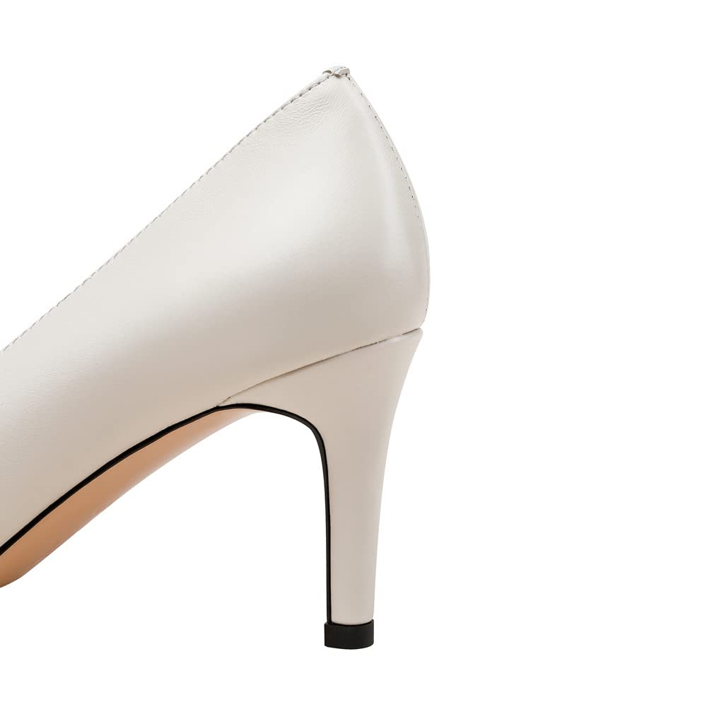TinaCus Women's Pointed Toe Stiletto Heels - Genuine Leather Handmade Slip-On Dress Pumps for Weddings, Parties & Office Wear