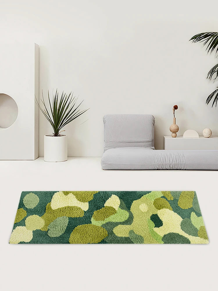 Handmade Nature-Inspired Tufted Runner Rug - Soft & Durable for Hallways, Bedrooms & Entryways | Eco-Friendly Home Decor