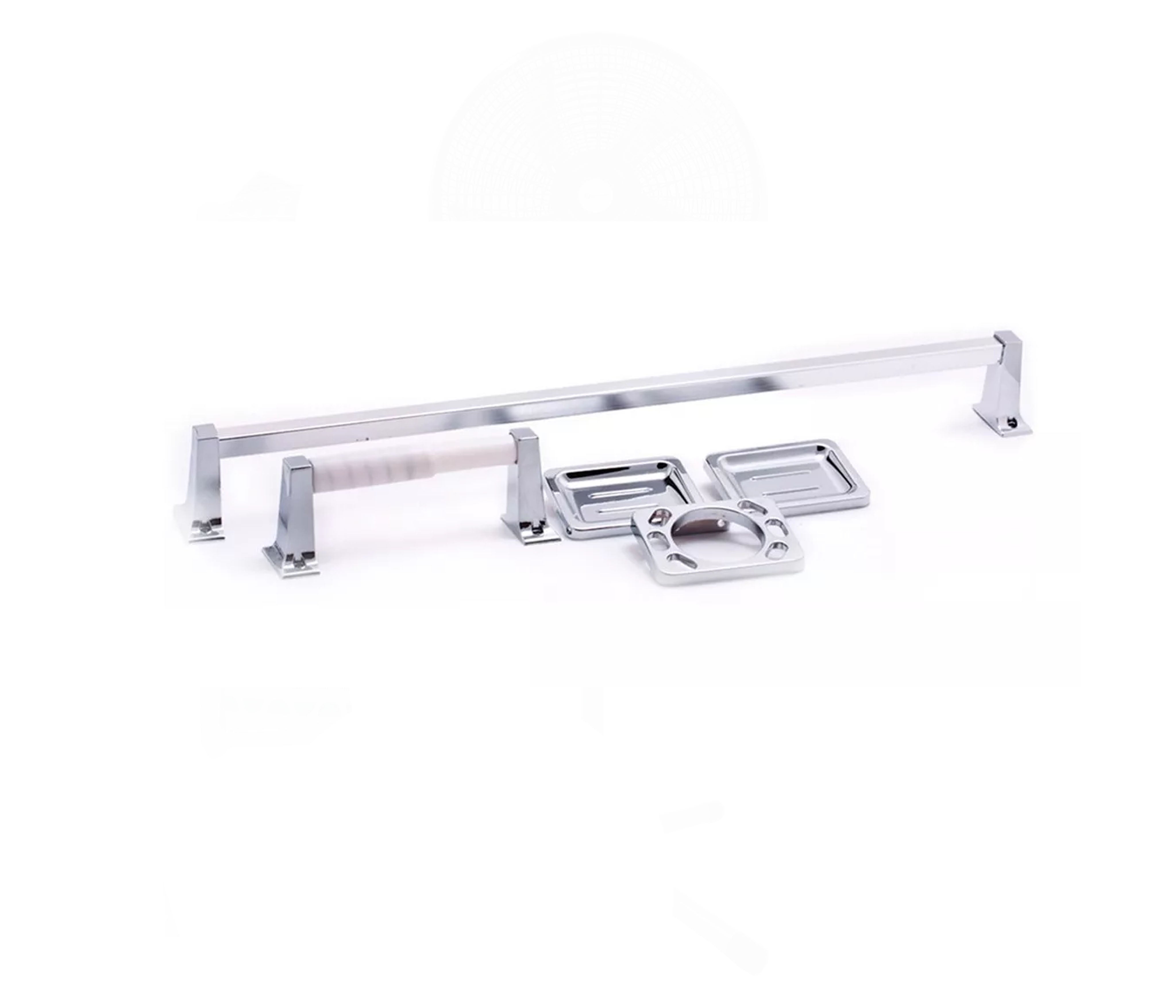 5-Piece Chrome Bathroom Accessory Set by Fermetal - Perfect for Modern Bathrooms, Showers, and Vanities