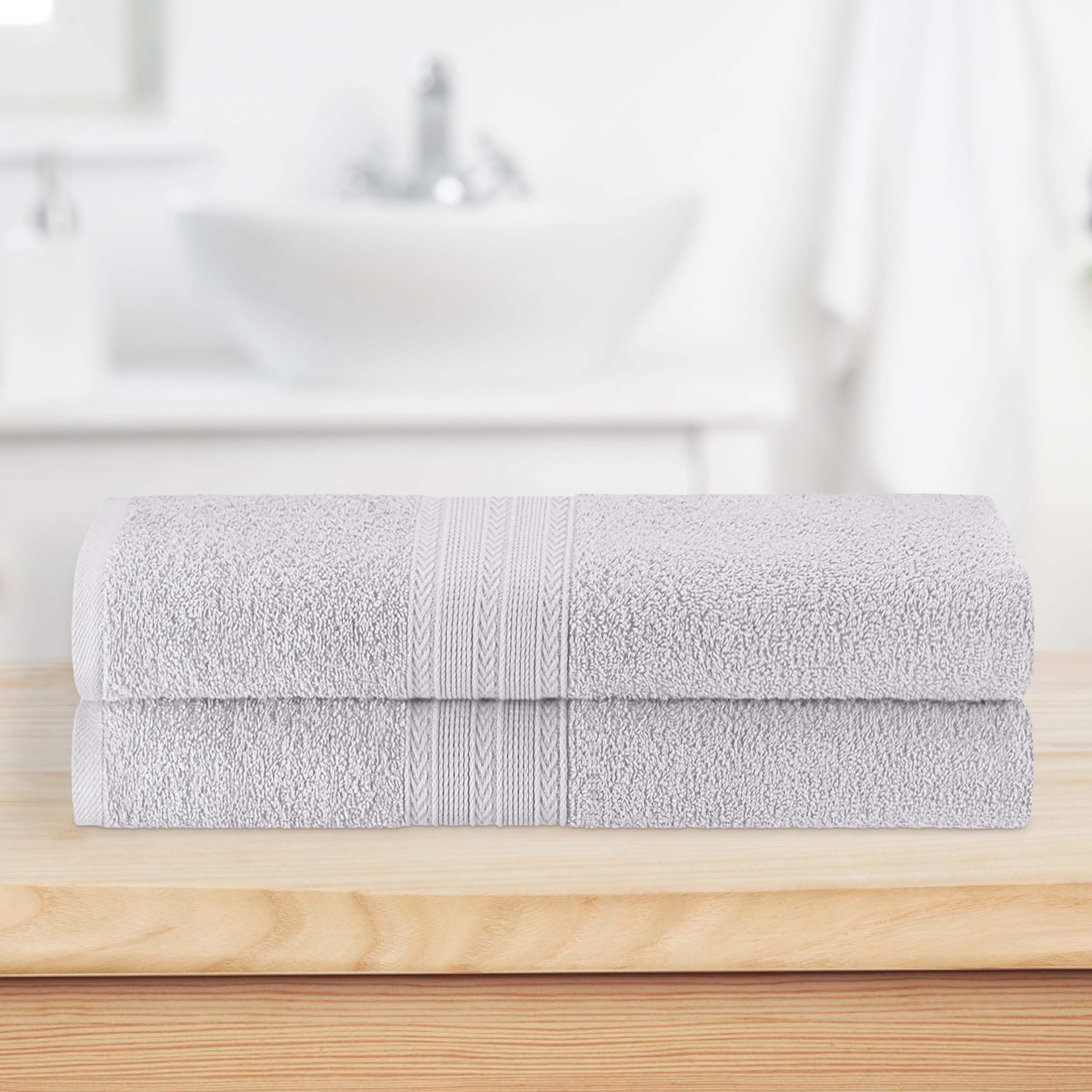 Soft Cotton Eco-Friendly 2-Piece Bath Sheet Towel Set - Ultra Absorbent & Quick Dry for Spa, Beach & Luxury Bathroom