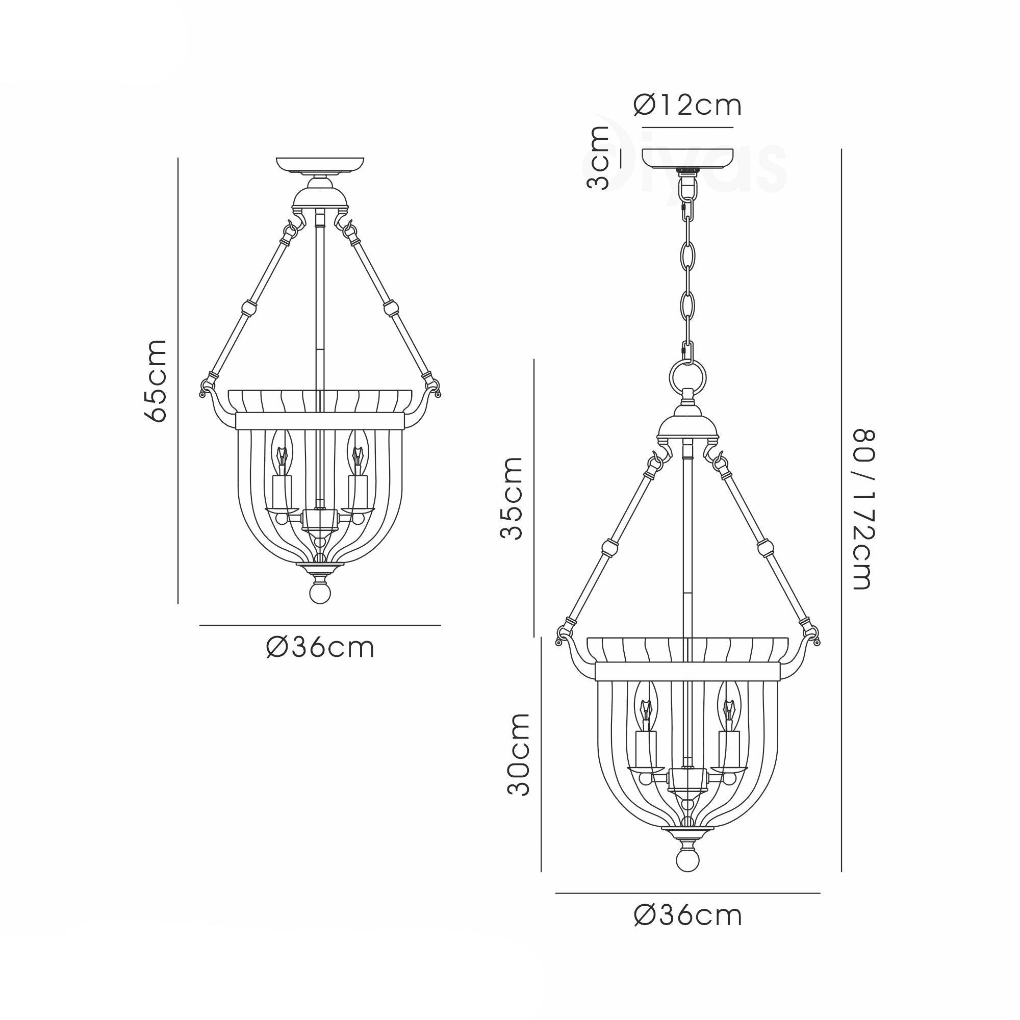 Aubrey Pendant Light - 1/3 Light Fixture in Polished Chrome & Antique Brass Finish - Perfect for Dining Room, Kitchen Island or Entryway Lighting
