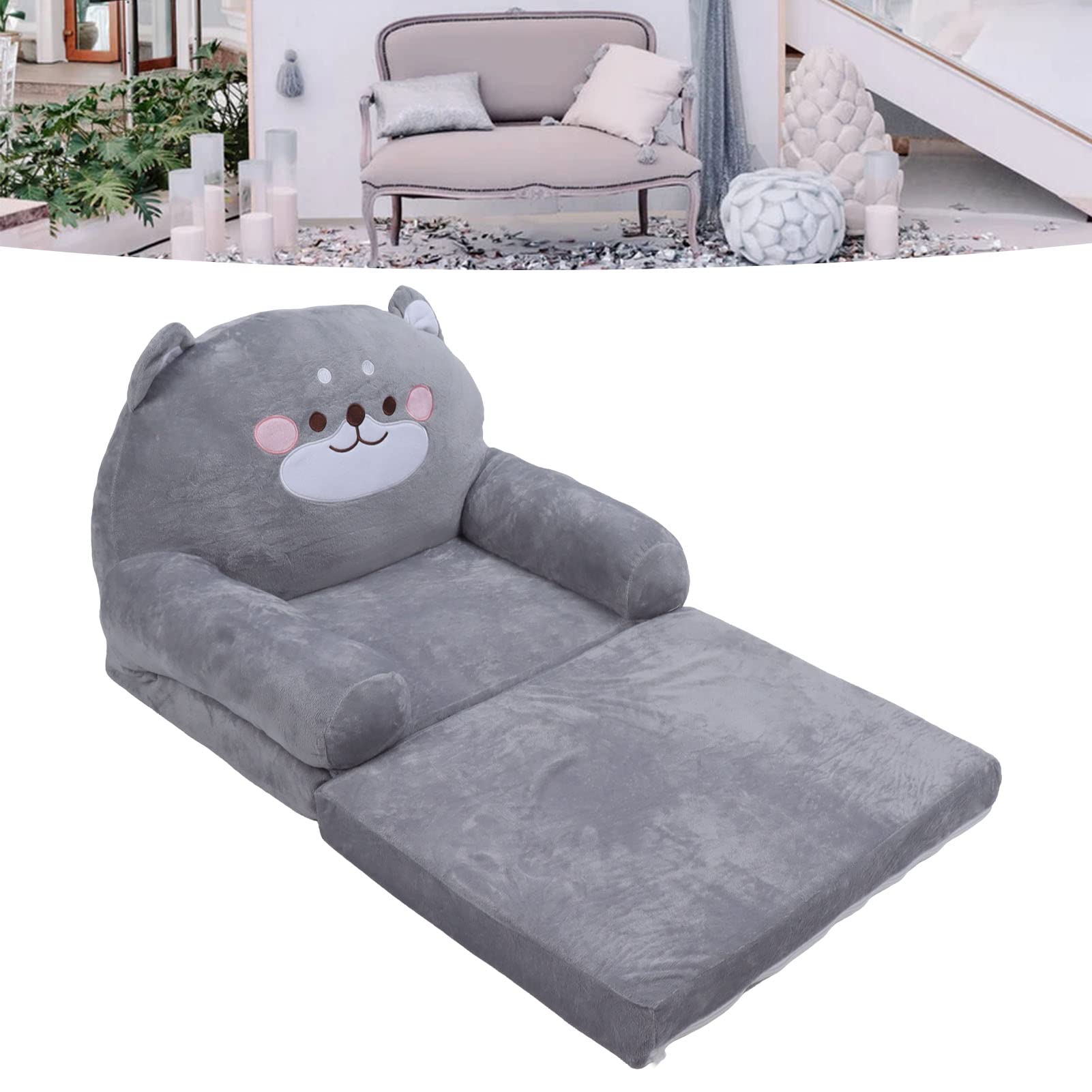 Zerone 2-in-1 Kids Sofa Bed - Convertible Toddler Chair to Lounger for Reading & Sleeping