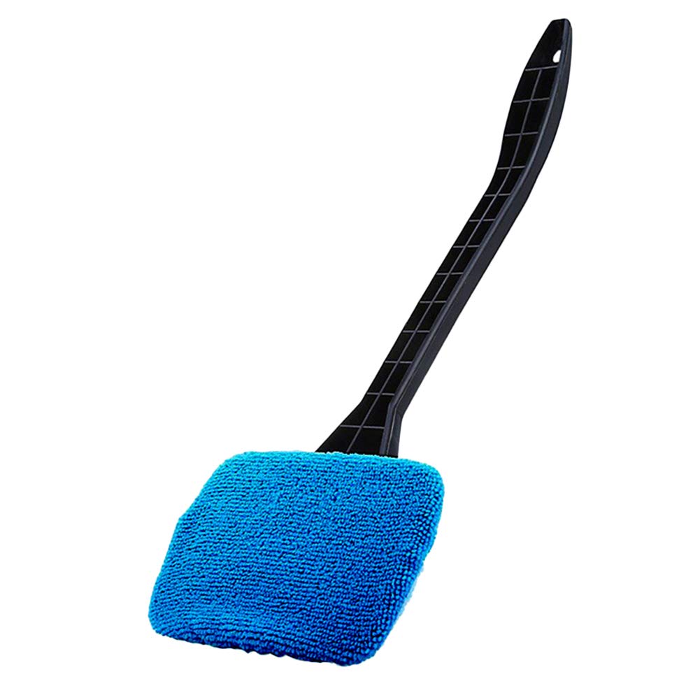 Shineweb Car Windshield Window Cleaner - Anti-Fog Water & Dust Removal Cloth Brush Tool (Dark Blue) - Perfect for Car Windshield, Bathroom Mirror & Glass Surface Cleaning