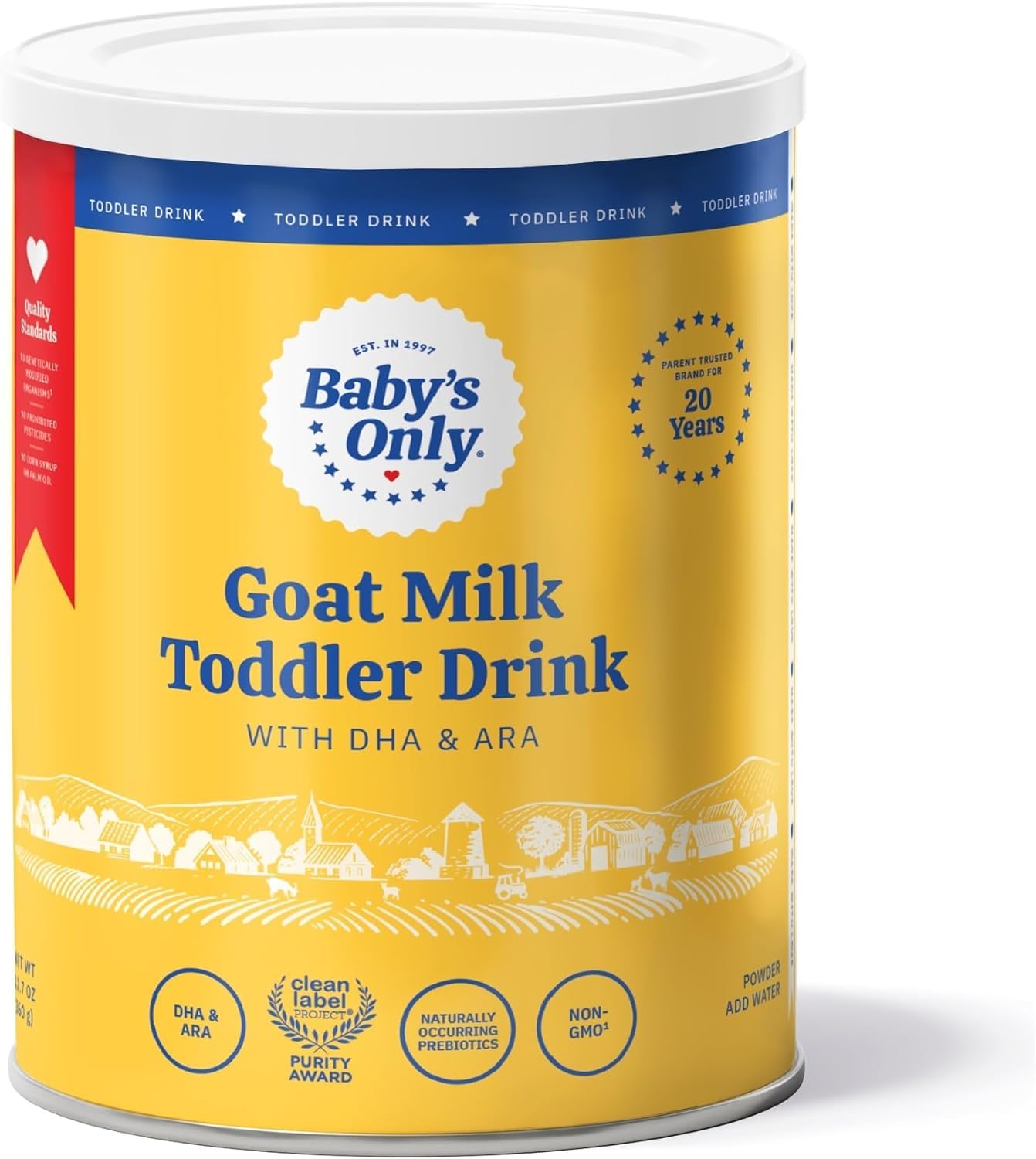 Organic Goat Milk Toddler Formula Powder for Babies 12+ Months - Non-GMO with DHA, Iron & Vitamin D - Naturally Occurring Prebiotics & ARA - Easy to Digest Infant Nutrition (12.7oz, 6 Pack) - Perfect for Bottle Feeding, Weaning & Supporting Healthy Growth
