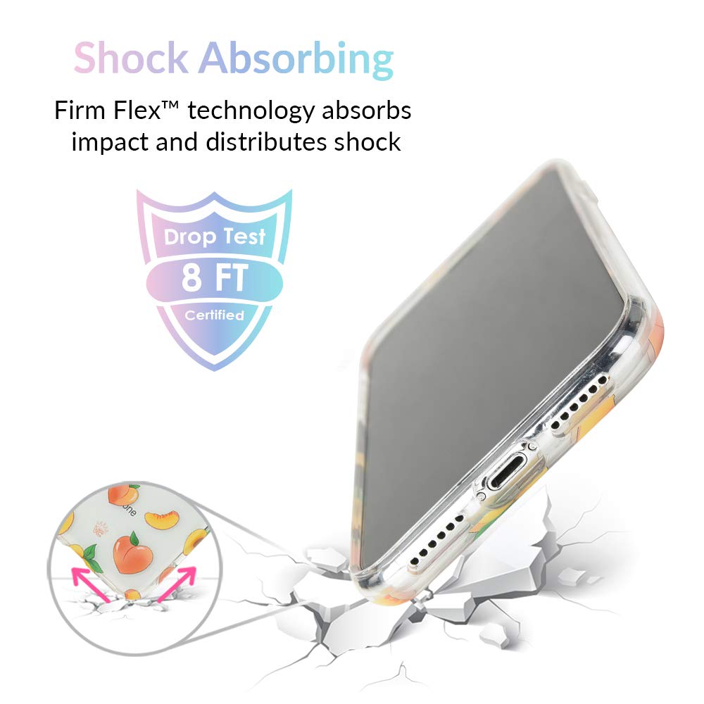 VELVET CAVIAR iPhone Xs & iPhone X Clear Protective Case - Peach Orange Cute Phone Cover for Women & Girls | Slim Shockproof Design for Daily Use, Work & Travel