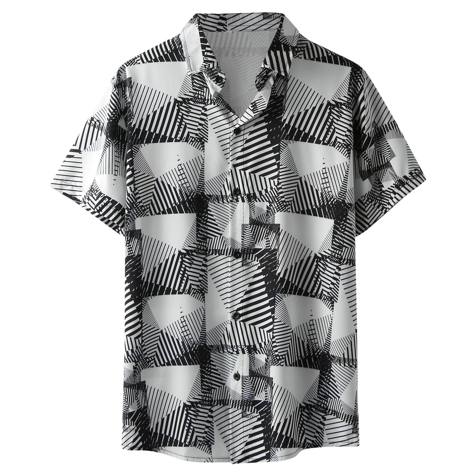 Hawaiian Shirt for Men - Short Sleeve Button Down Aloha Shirt with Tropical Print, Breathable Summer Beach Shirt for Vacation, Party & Casual Wear
