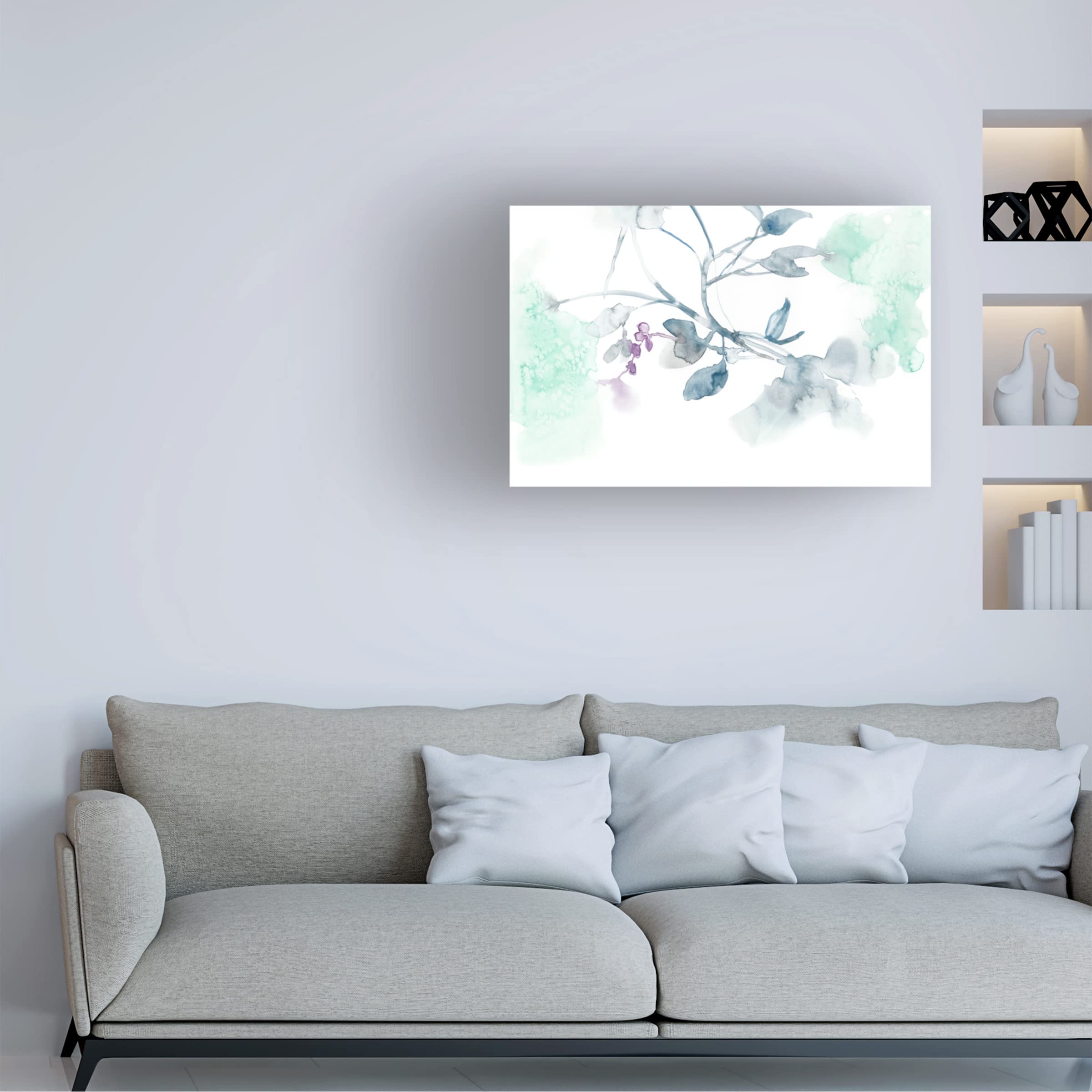 Jennifer Goldberger 'Ethereal Purple II' Canvas Wall Art Print - Modern Abstract Painting for Living Room, Bedroom & Office Decor
