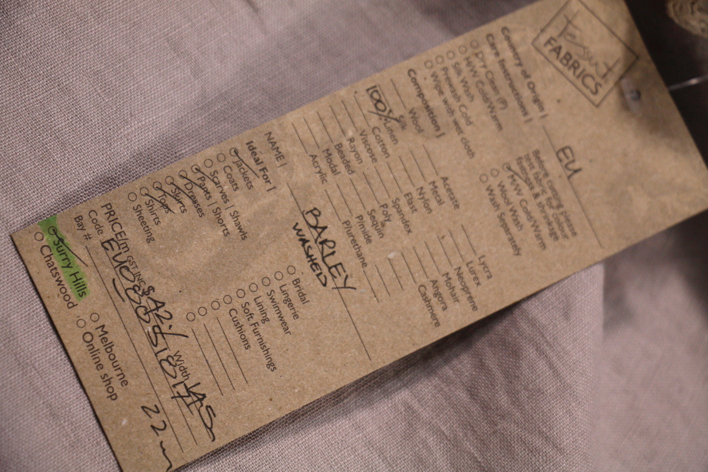 Premium Barley Washed Linen Fabric - Soft & Breathable Natural Material for Clothing, Dresses & Home Decor | Perfect for Summer Outfits, Curtains & DIY Sewing Projects