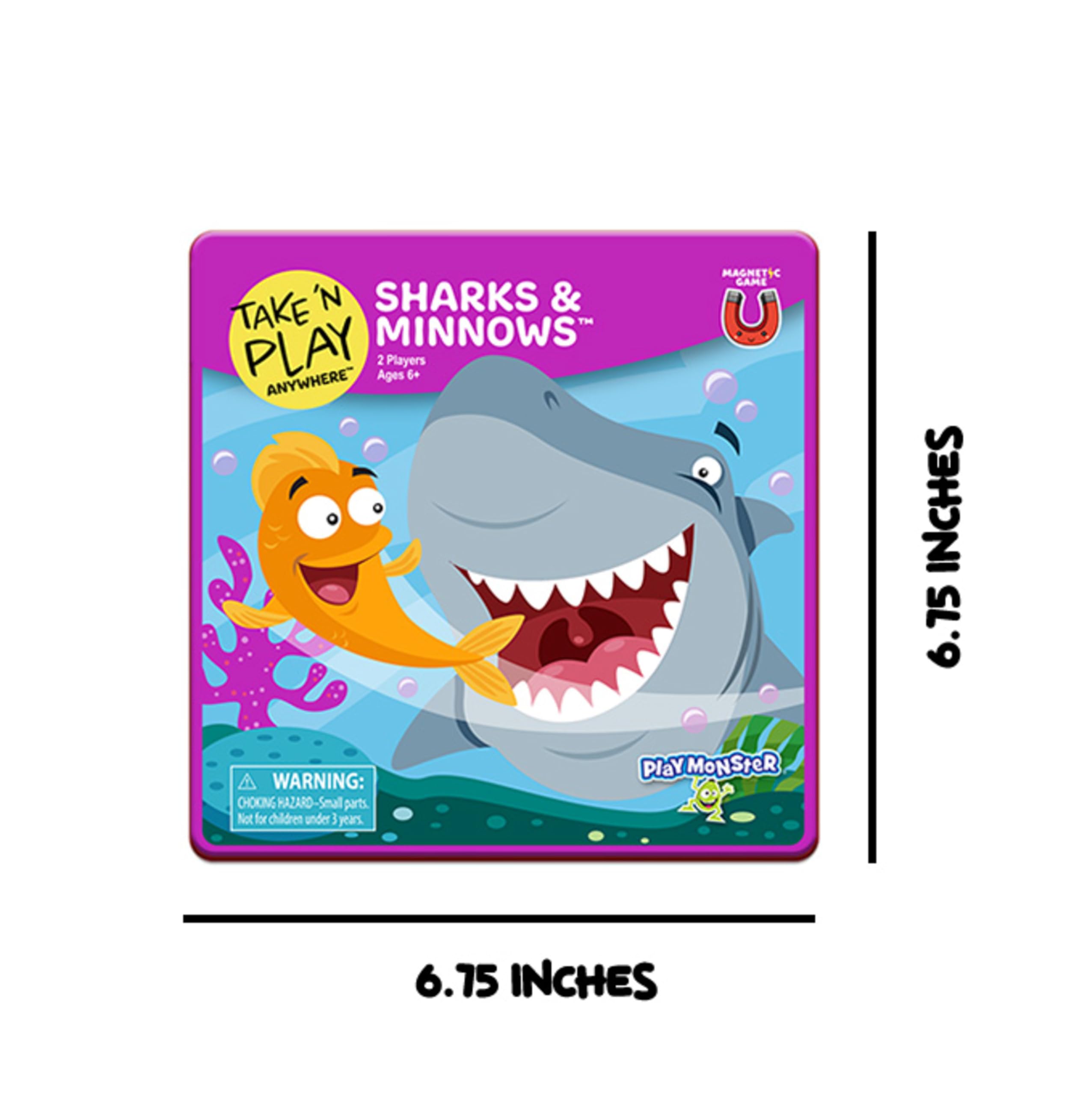 Take N Play Anywhere Sharks & Minnows - Fun Family Board Game for Kids Ages 6+ | Perfect for Game Night, Travel & Preschool Learning | Educational Kids Toys & Interactive Family Games