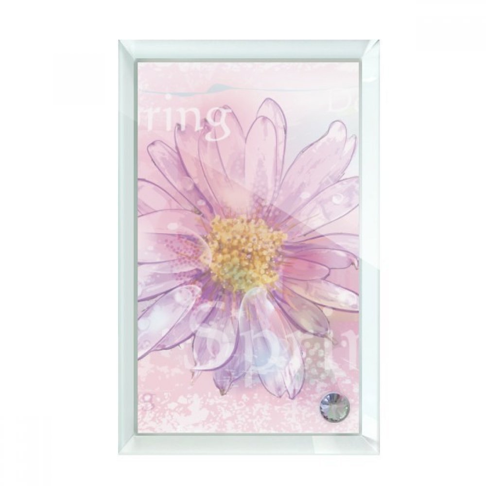 DIYthinker Pink Watercolor Chrysanthemum Flower Art Painting - 8x10 Inch Glass Frame Wall Decor for Home, Office, Living Room, Bedroom - Perfect Gift for Housewarming, Birthday, Wedding