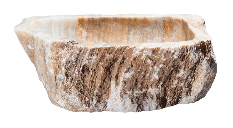 Modern Onyx Vessel Bathroom Sink - Handcrafted Natural Stone Vanity Basin for Luxury Bathrooms | Perfect for Master Suites, Spa Retreats & Upscale Home Renovations