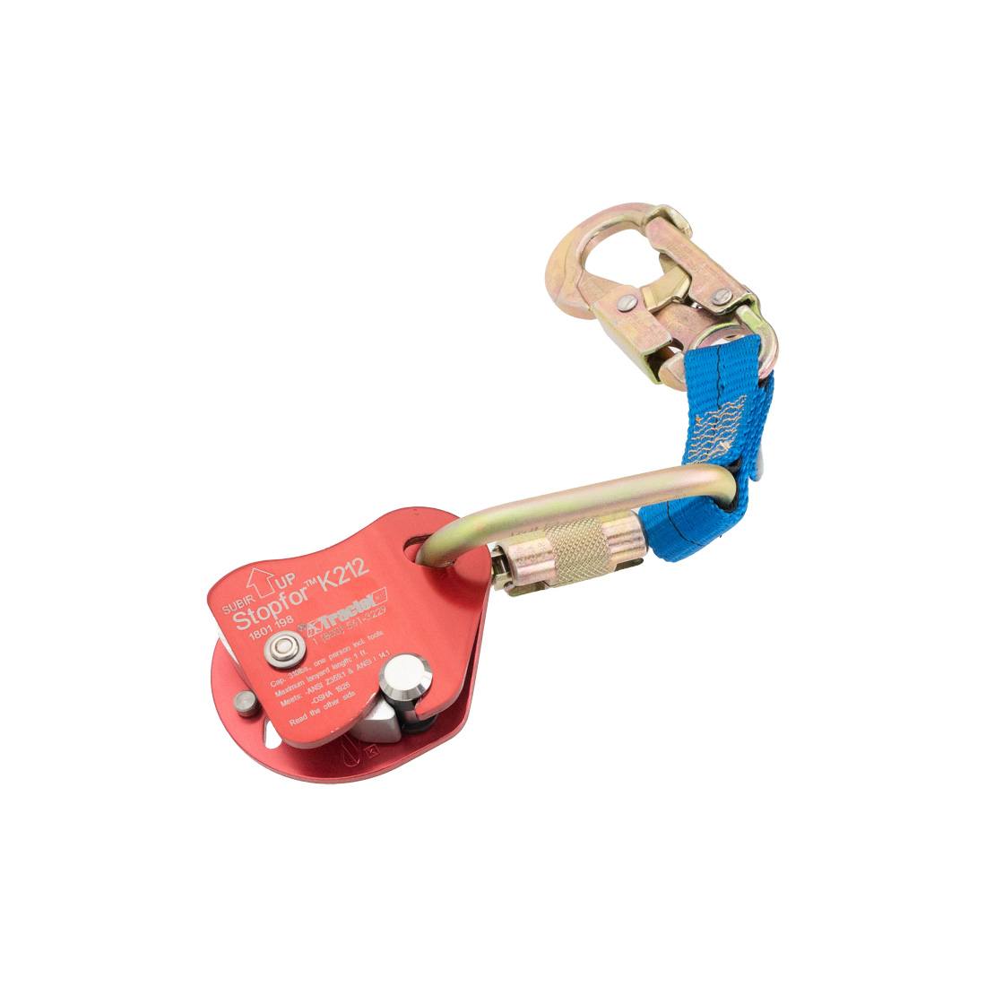 Tractel Stopfor K212 Backup Rope Grab - Fall Protection Safety Device for Construction & Roofing Work | OSHA Compliant Climbing Gear for Work at Height