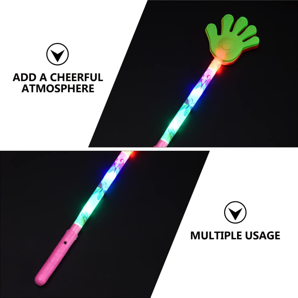 BESPORTBLE 5Pcs Light Up Plastic Hand Clappers - Noise Makers for Parties, Birthday Celebrations, Christmas Favors & Sporting Events - Fun Glow in the Dark Cheering Accessories for Festivals, Concerts and School Events