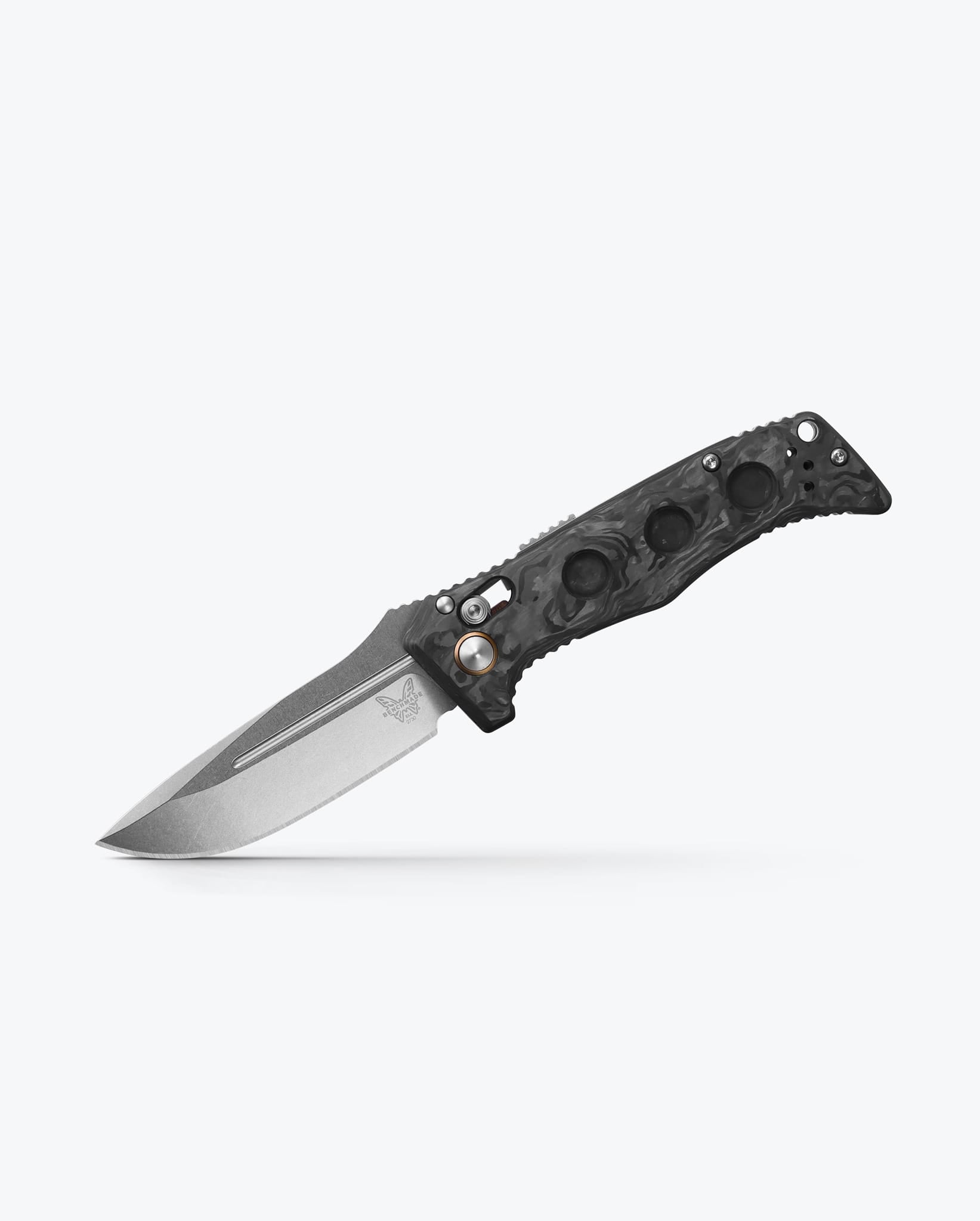 Premium Mini Auto Adamas® Knife - Marbled Carbon Fiber Blade with Drop Point Design - Perfect for EDC, Outdoor Adventures & Tactical Use