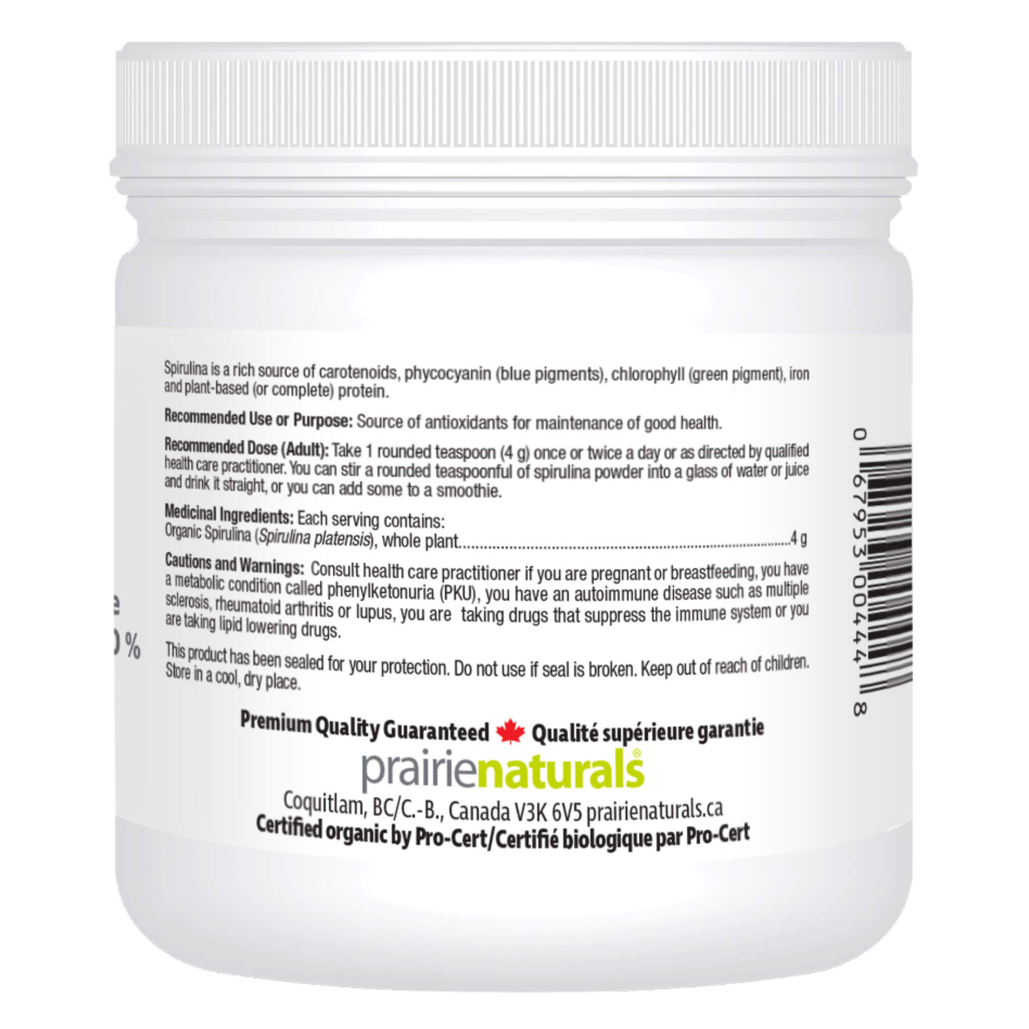 Organic Spirulina Powder - Premium Superfood Supplement for Energy, Detox & Immunity Boost | Vegan, Non-GMO, Gluten-Free | Perfect for Smoothies, Juices & Healthy Recipes