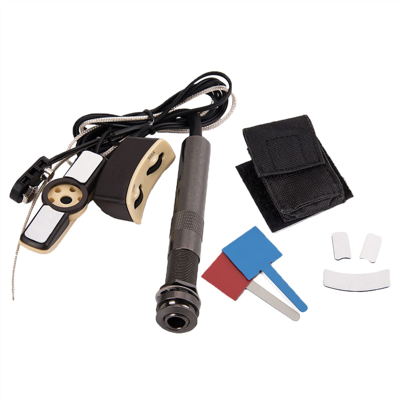 Acoustic Guitar Pickup - Piezo Soundhole Pickup with Preamp & Endpin Plug for Folk & Acoustic Guitars | Perfect for Live Performances & Recording