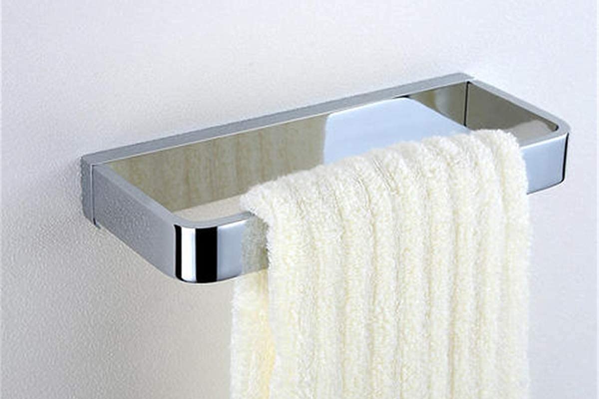 Flybath 2-Piece Bathroom Accessories Set - Square Towel Ring & Toilet Paper Holder, Solid Brass with Polished Chrome Finish, Wall Mounted Modern Bathroom Decor for Home & Hotel Use