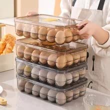 Istara 24 Grid Acrylic Egg Storage Box with Freshness Timer - Transparent Refrigerator Egg Crisper Drawer for Kitchen Organization | Perfect for Storing Eggs, Meal Prep & Refrigerator Storage