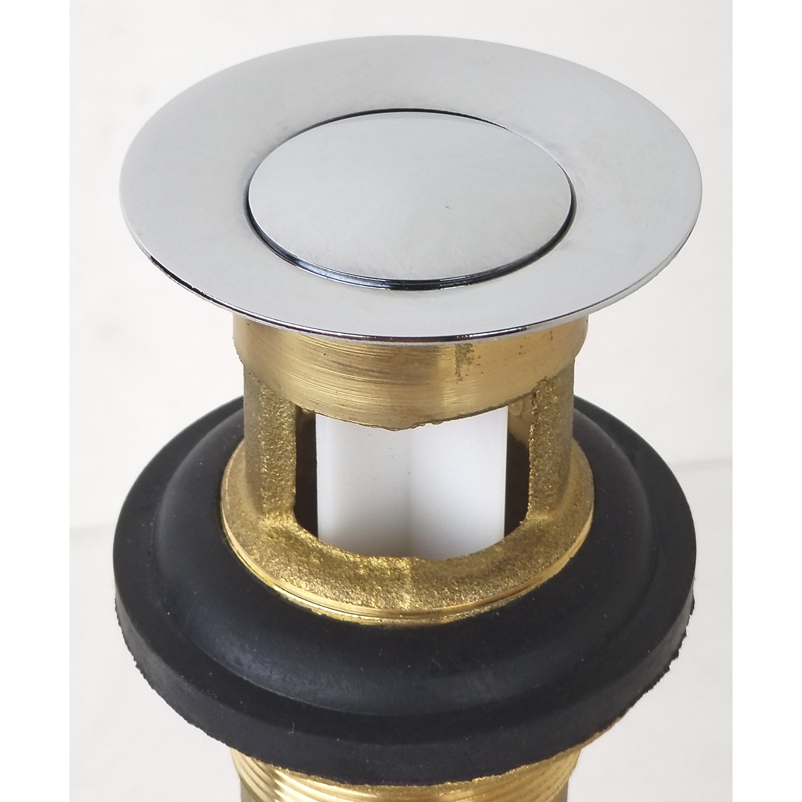 Builders Shoppe 2310CP Bathroom Sink Pop-Up Drain Stopper - Chrome Plated Metal Drain Assembly for Bathroom Vanity Sinks, Easy Installation & Durable Design - Perfect for Home Renovation & Bathroom Upgrades