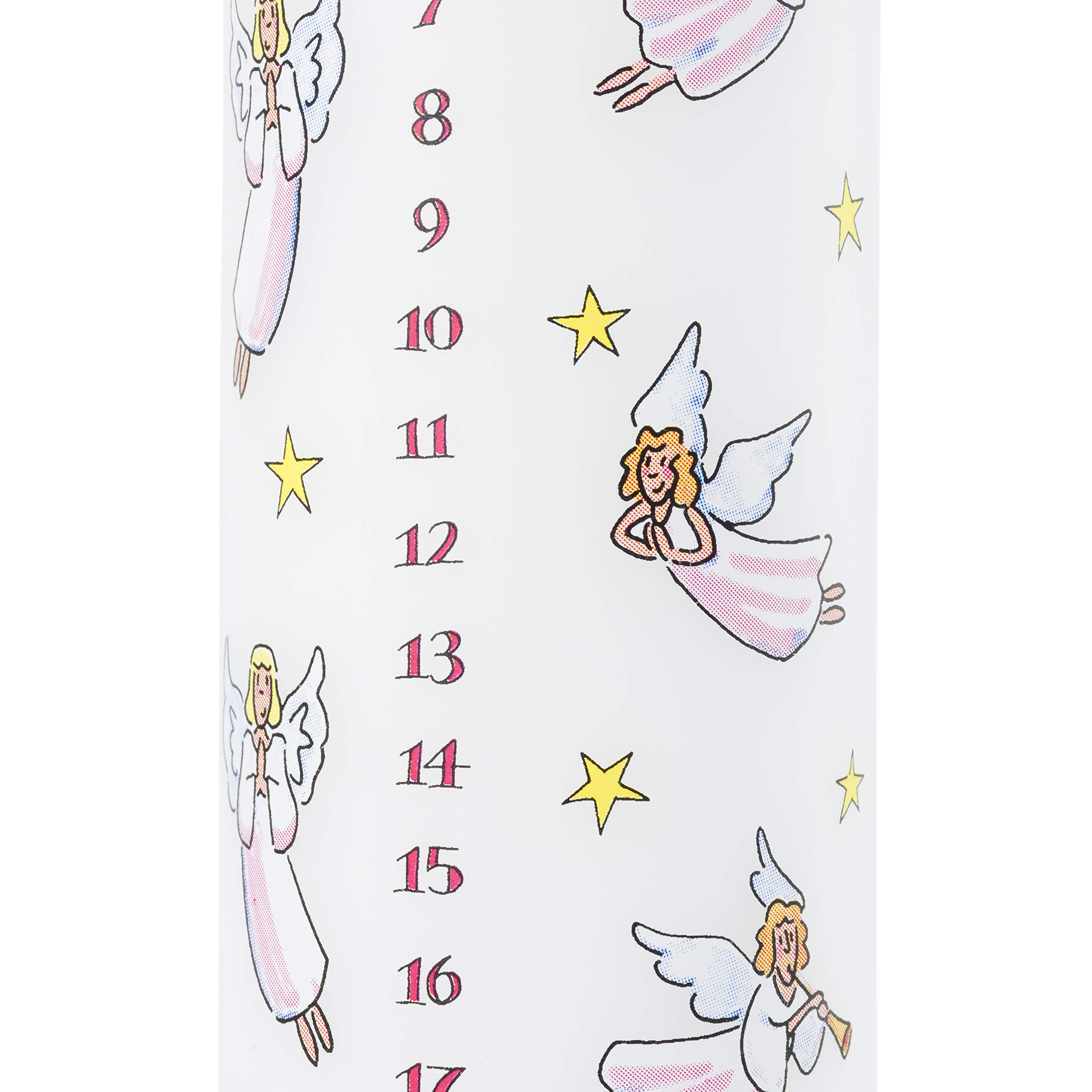 Handmade Unscented Christmas Advent Calendar Candle - 50 Hour Burn Time Traditional Countdown Candle with Red-Robed Choir Boys Design - Made in England - Perfect for Holiday Decorations, Gift Giving & Christmas Eve Celebrations
