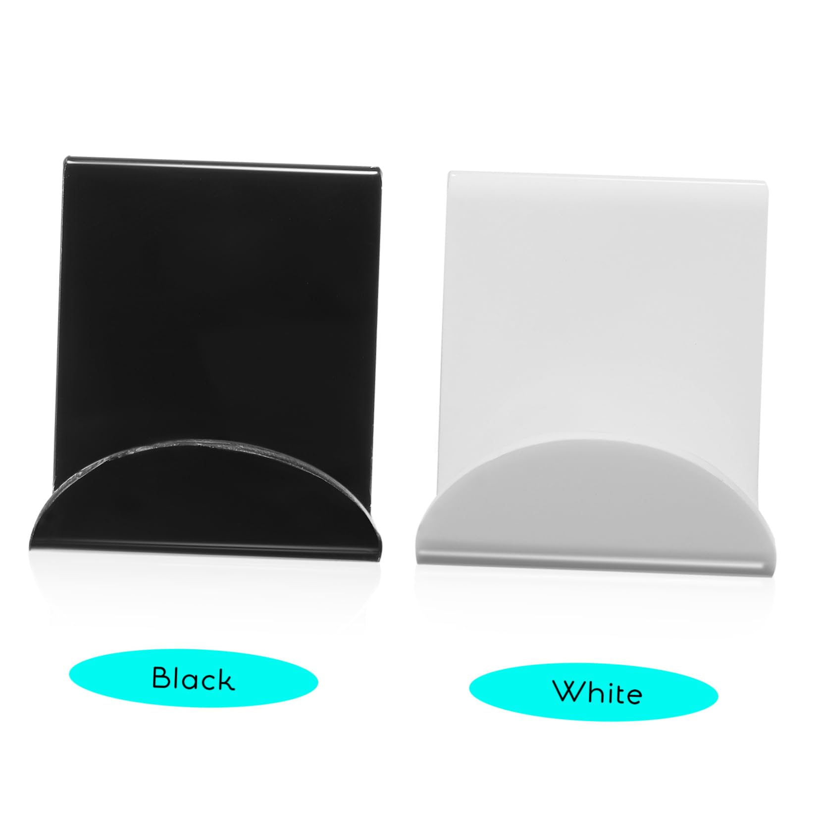 ARTIBETTER 2-Pack Acrylic Headphone Hanger with Adhesive - White & Black Hook for Desk, Wall Mount Headset Holder - Perfect for Gaming, Office, Home Organization