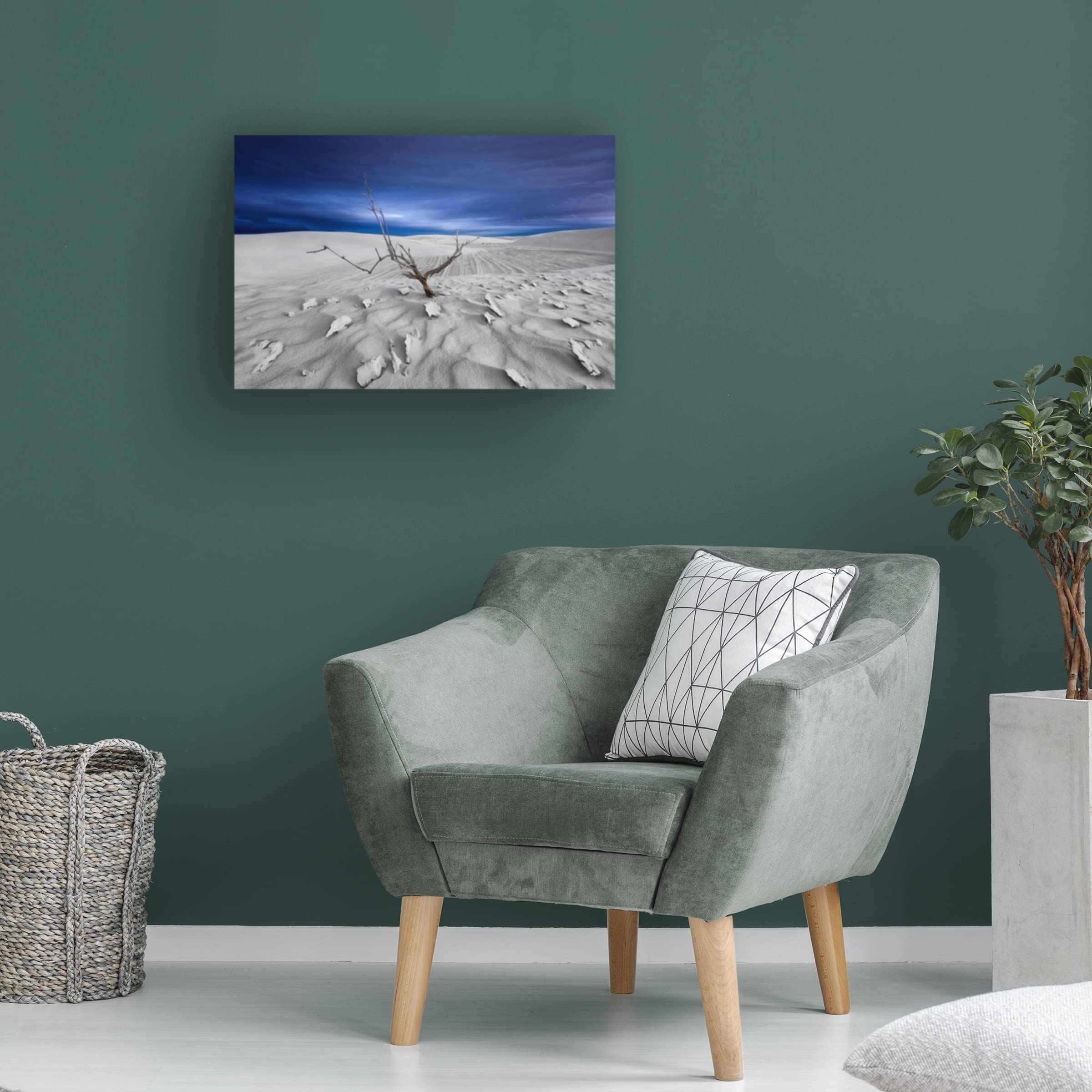 Trademark Fine Art 'Alone' Canvas Wall Art by Larry Deng - Modern Abstract Painting for Living Room, Bedroom & Office Decor