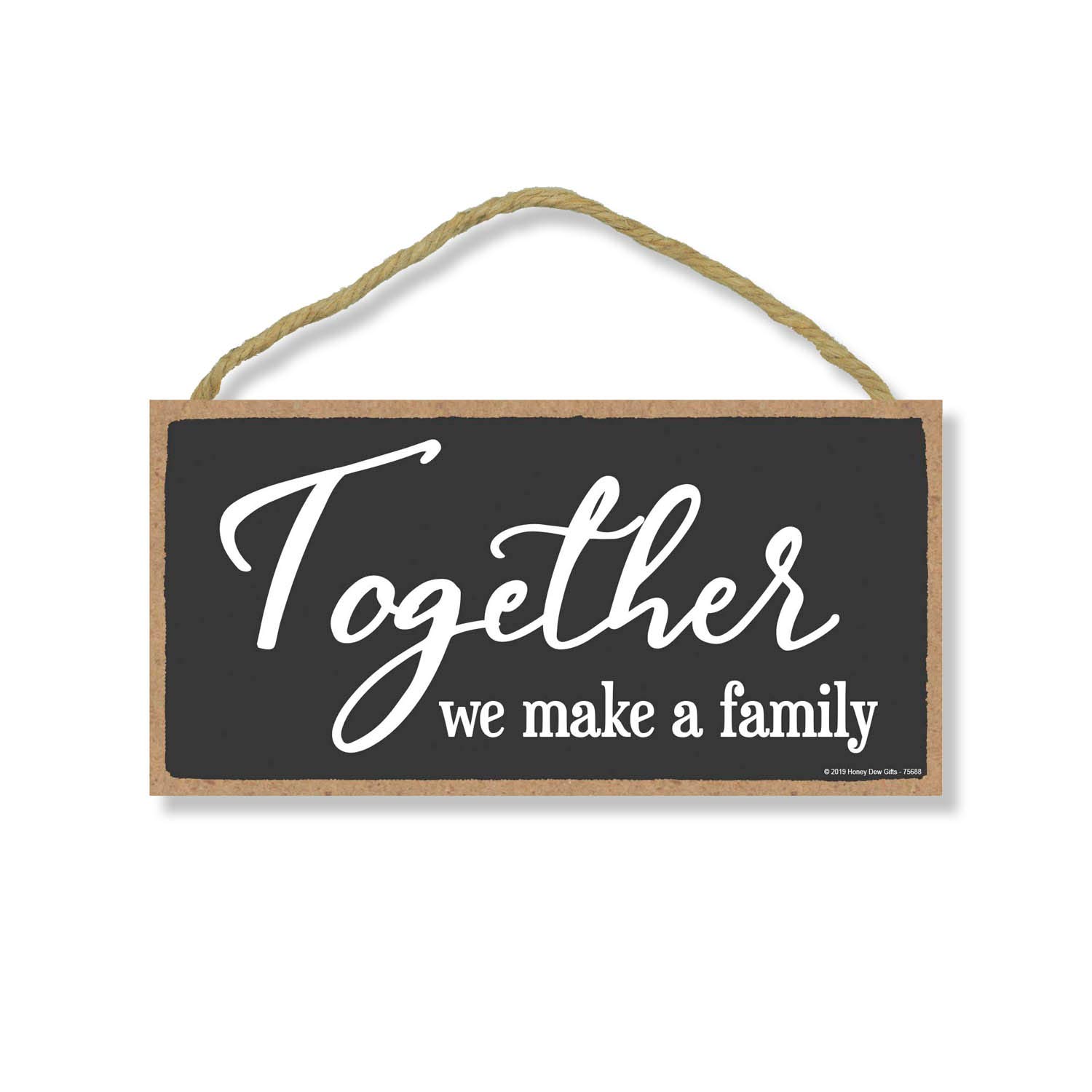 Honey Dew Family Sign - 5x10 Inch Wood Hanging Decor for Home & Gifts