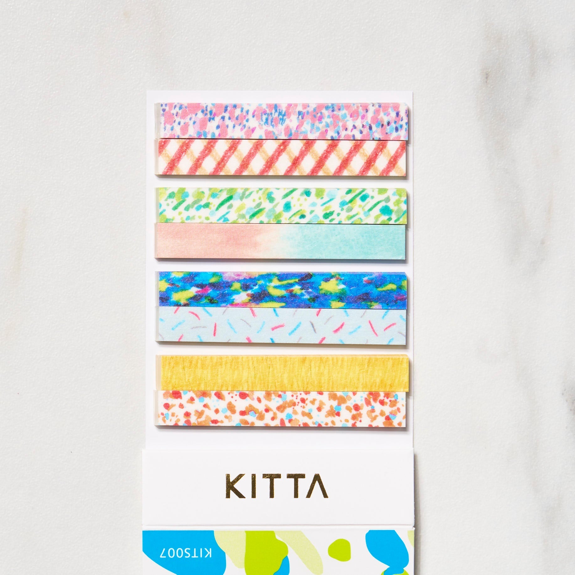 KITTA Slim Masking Tape Sticker Set by KING JIM - Decorative Washi Tape for Scrapbooking, Journaling, Gift Wrapping & DIY Crafts