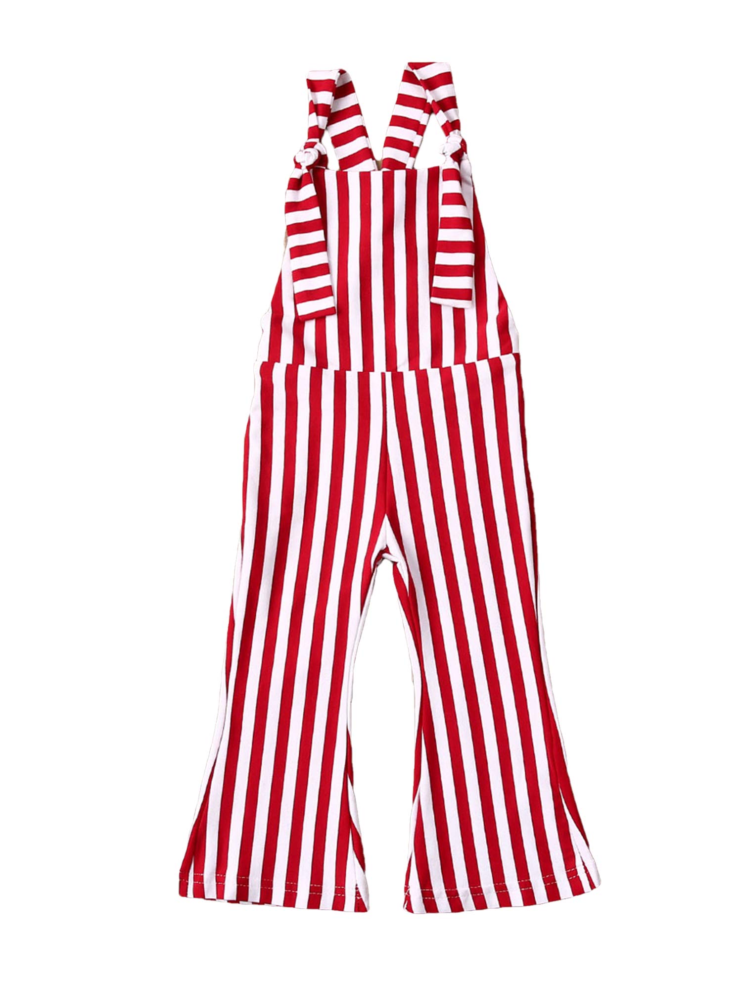 VUNFUPO Baby Girls Suspender Romper - Summer Stripe Sleeveless Jumpsuit with Wide-Leg & Backless Design | Perfect for Playdates, Beach Outings & Photo Shoots